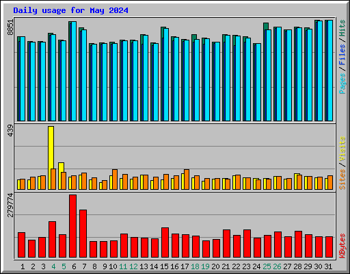 Daily usage for May 2024