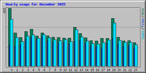 Hourly usage for December 2025