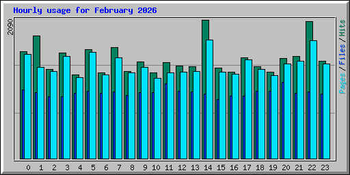 Hourly usage for February 2026