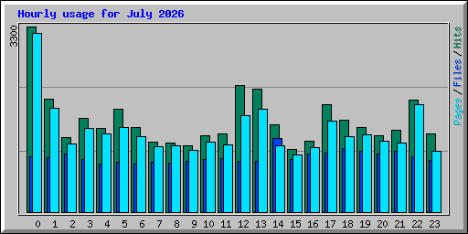 Hourly usage for July 2026